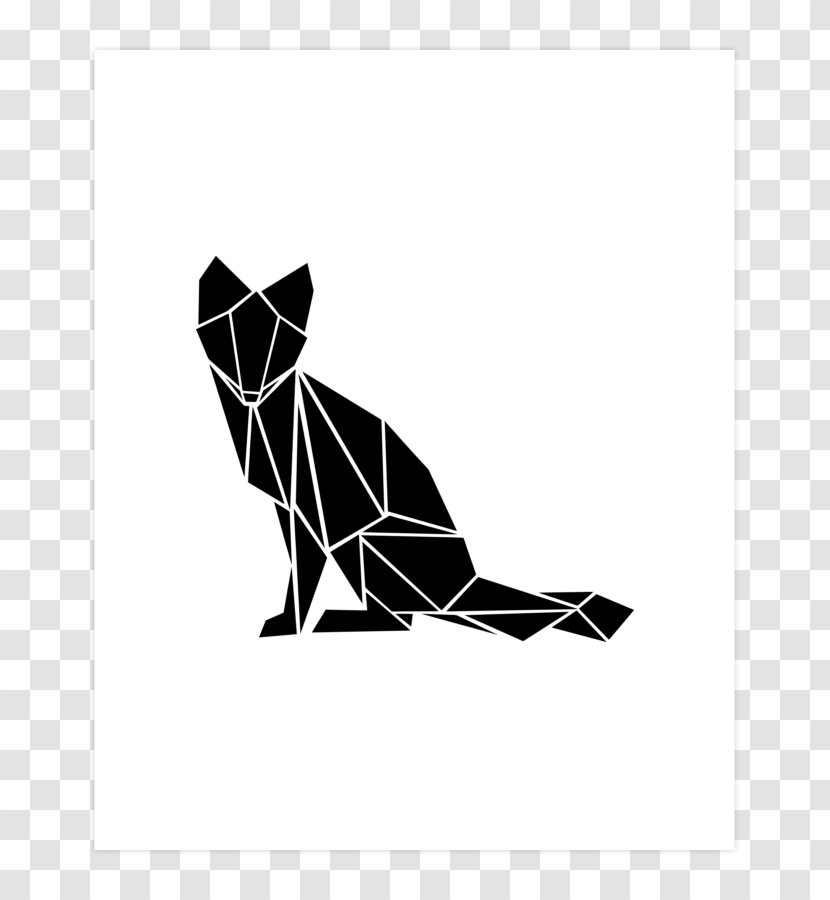 Whiskers Paper Kunstdruck Plakat Naukowy Pattern - Animal - Fox Geometric Transparent PNG