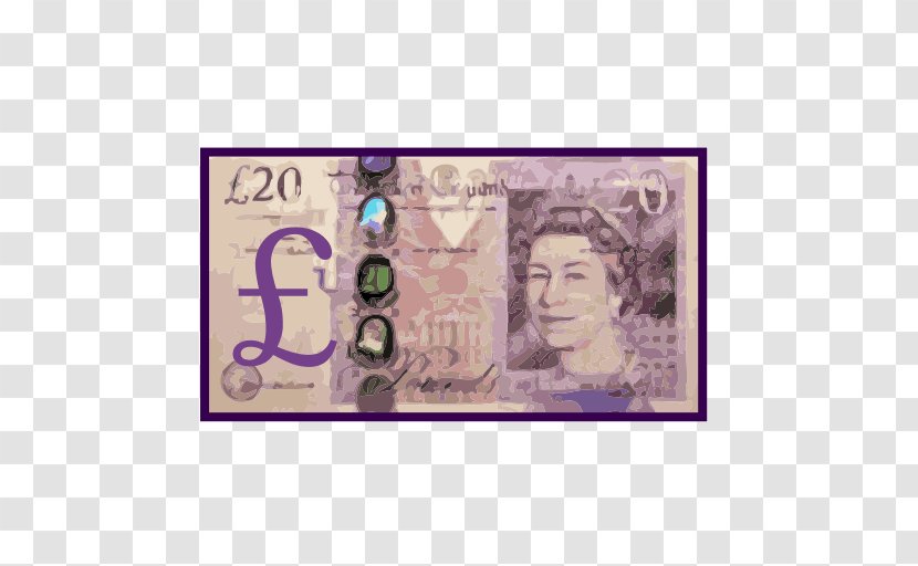 Banknotes Of The Pound Sterling Sign Currency - Violet - Banknote Transparent PNG