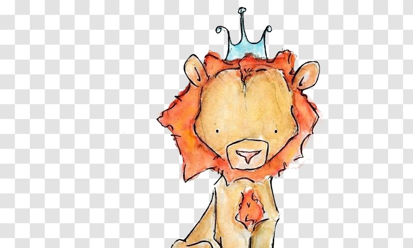 Lion Giraffe Child Art Illustration - Flower Transparent PNG