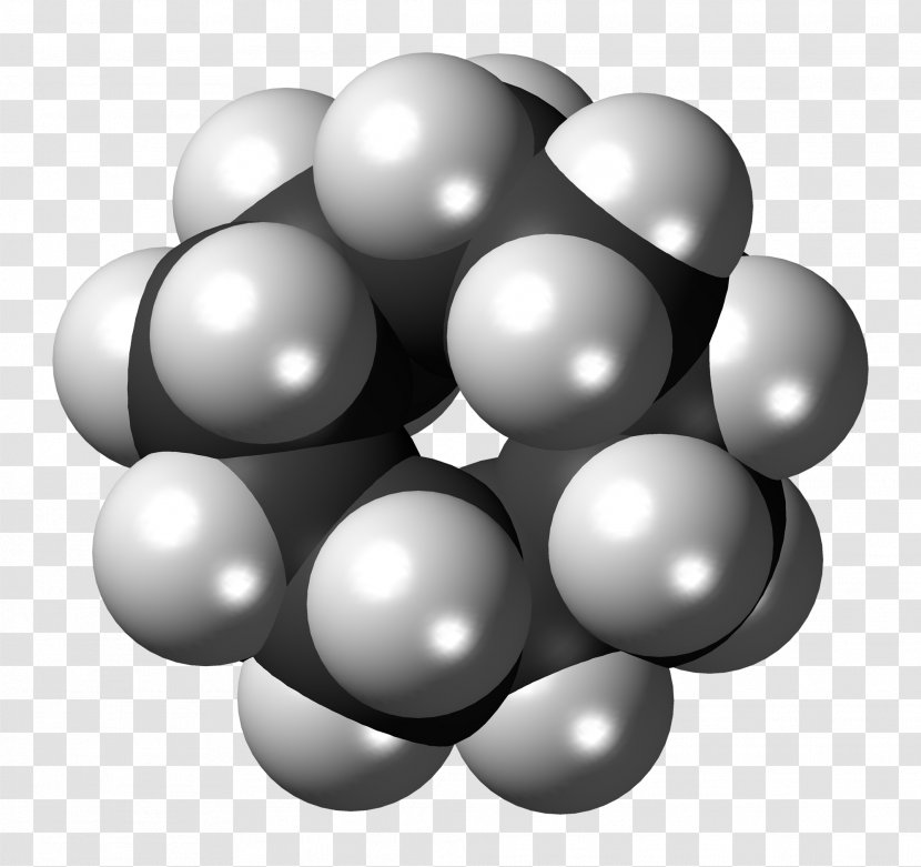 Cyclononane Cyclodecane Matter Sphere Amigos Para Siempre - Flower - Carbon Atom Model Black And White Transparent PNG
