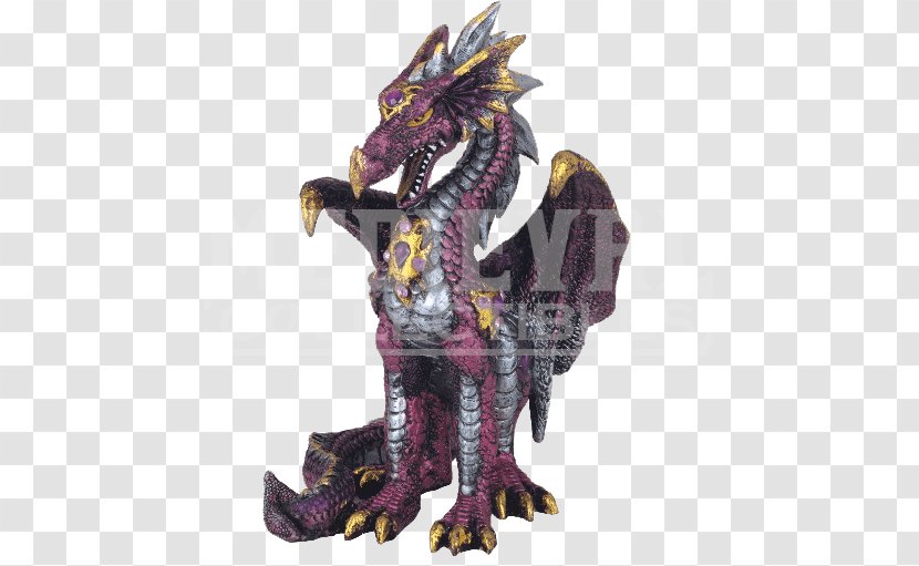 Dragon Figurine Fantasy Statue Goblin - Purple Transparent PNG