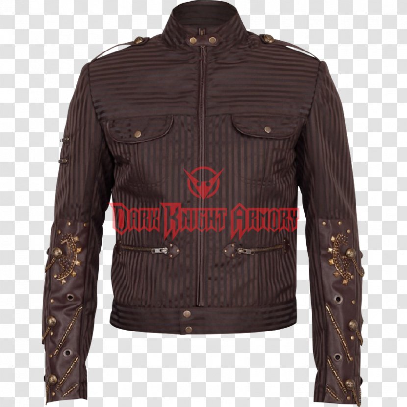 Leather Jacket M Goth Subculture Brown - Verdens Gang - Steampunk Transparent PNG