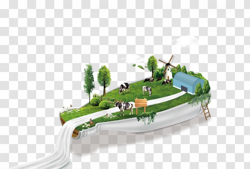 Powdered Milk Bottle Cows - Bottled Water - Creative Transparent PNG