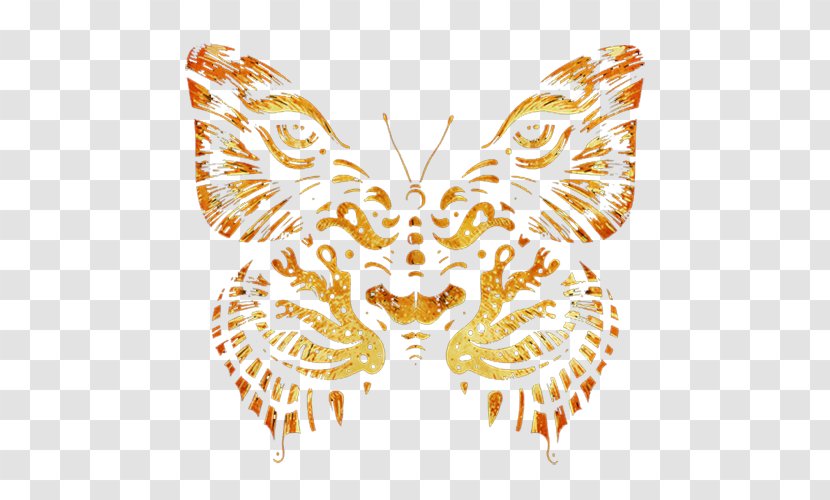 Butterfly Moth - Golden Transparent PNG