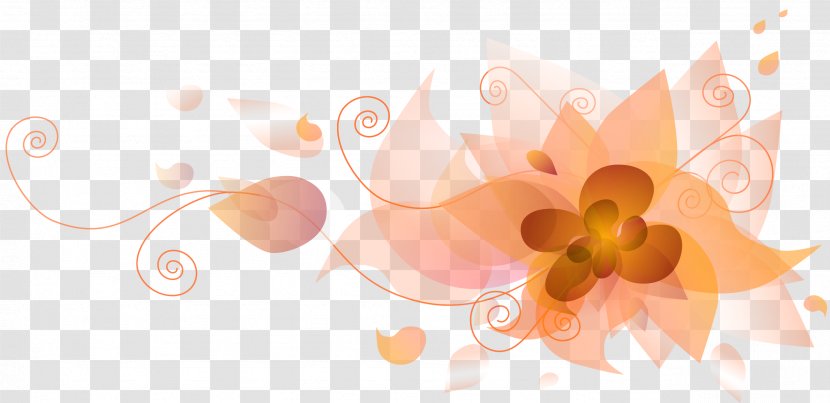 Desktop Wallpaper Floral Design Font Computer - Peach - Atencion Poster Transparent PNG