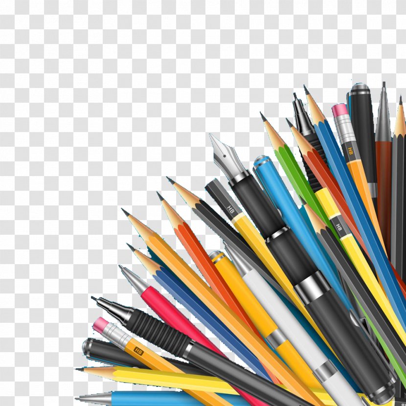 Paper Colored Pencil Stationery - Pen Transparent PNG