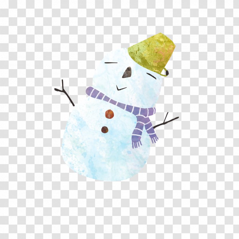 Snowman Winter Scarf - Hat - Cartoon Decorative Pattern Transparent PNG