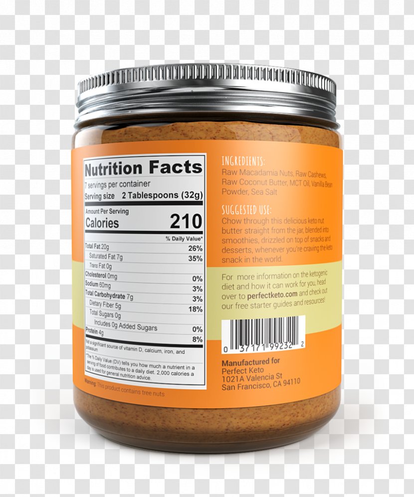 Nut Butters Macadamia Medium-chain Triglyceride - Almond Butter Transparent PNG