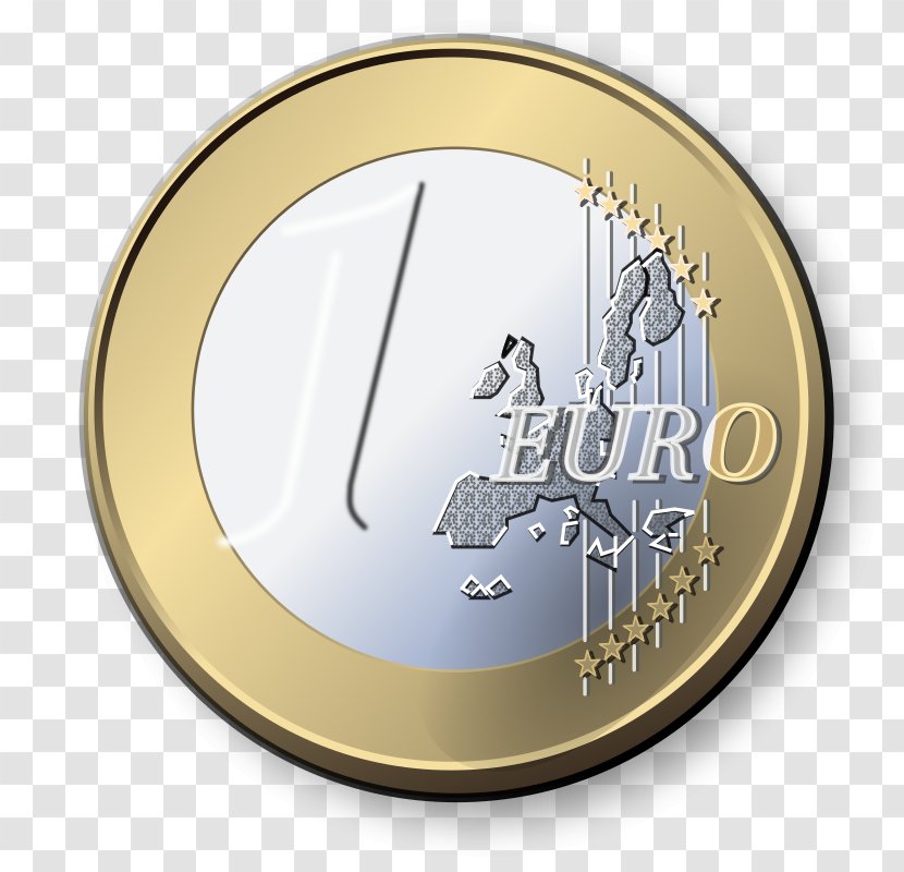 1 Euro Coin Clip Art - Brand Transparent PNG