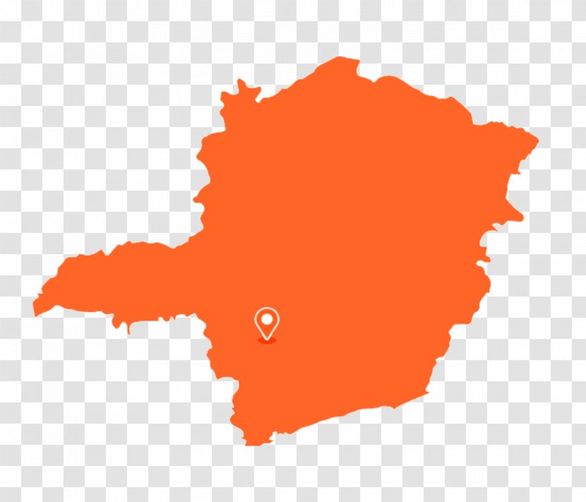 Minas Gerais Map - Orange Transparent PNG