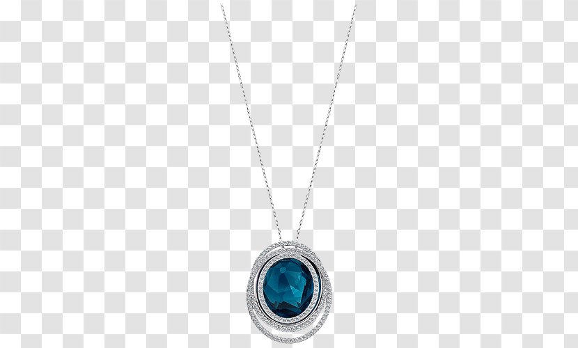 Locket Necklace Body Piercing Jewellery Turquoise - Swarovski Jewelry Women Blue Transparent PNG
