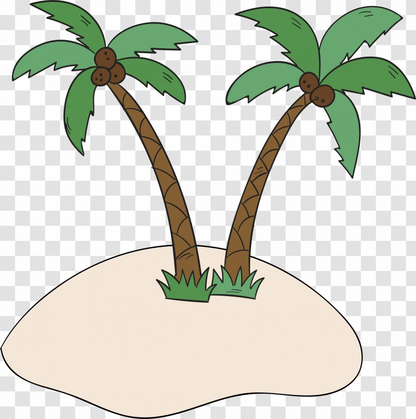 Coconut Tree Arecaceae Beach - Plant - Trees On The Transparent PNG