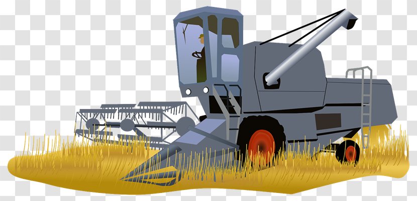 International Harvester Combine Agriculture Clip Art - Construction Equipment - Farming Tools Transparent PNG