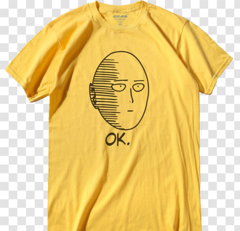 Printed T-shirt Sleeve One Punch Man - Shirt Transparent PNG