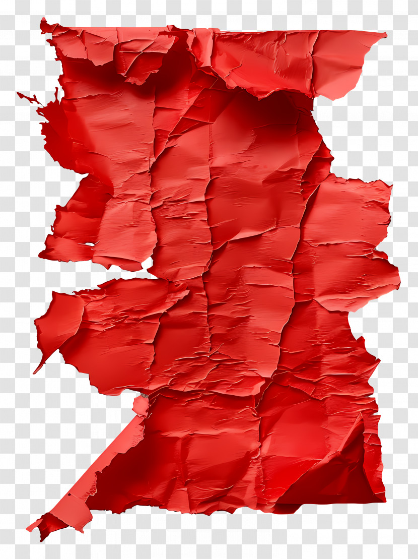 Red Torn Paper - Textured Red Torn Paper For Design Transparent PNG