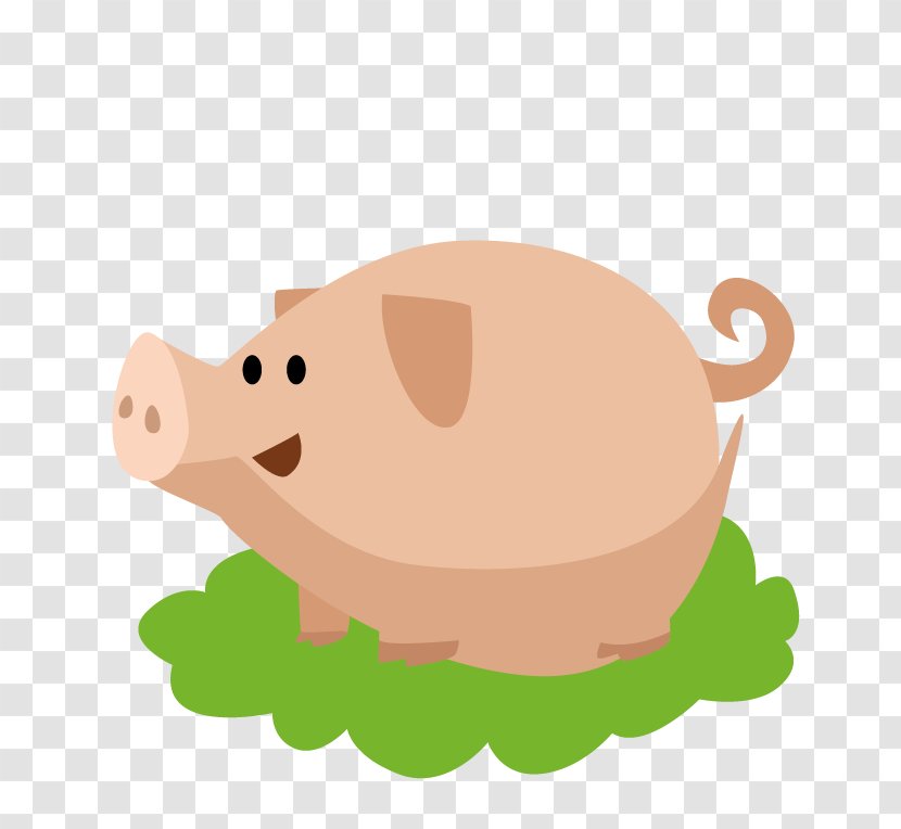 Domestic Pig Cartoon Illustration - Like Mammal Transparent PNG