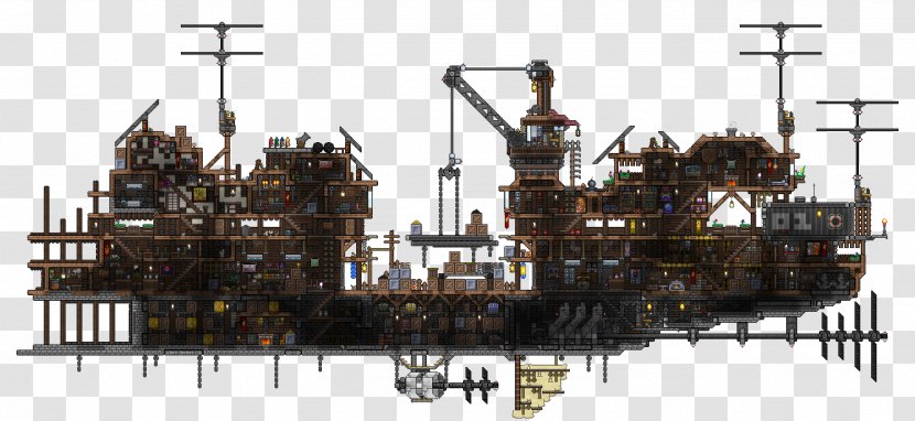 Terraria Galleon Room Building House - Ship Transparent PNG