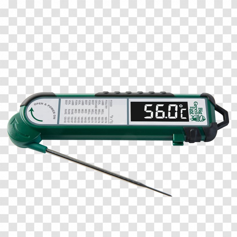 Barbecue Big Green Egg Meat Thermometer Grilling - Vis With Back Transparent PNG