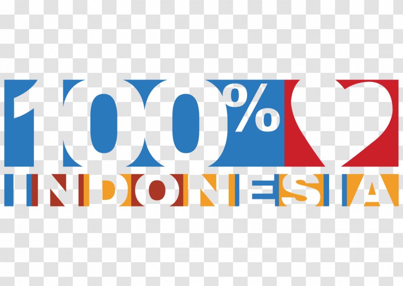 100% Cinta Indonesia Logo Indonesian Transparent PNG
