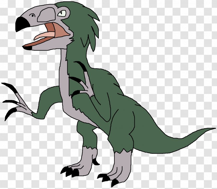 Tyrannosaurus Erlikosaurus Clip Art Velociraptor Dinosaur - Fictional Character - Winter Transparent PNG