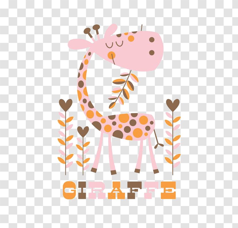 Paper Northern Giraffe Leopard Calf Elephant - Poster - Pink Transparent PNG
