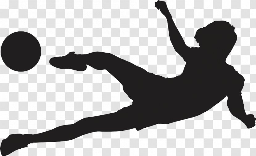 Volleyball Football Kick Black - Drawing Transparent PNG