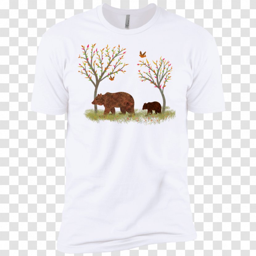 T-shirt Walking With Mama Sleeve Bear - Family Tshirt Transparent PNG