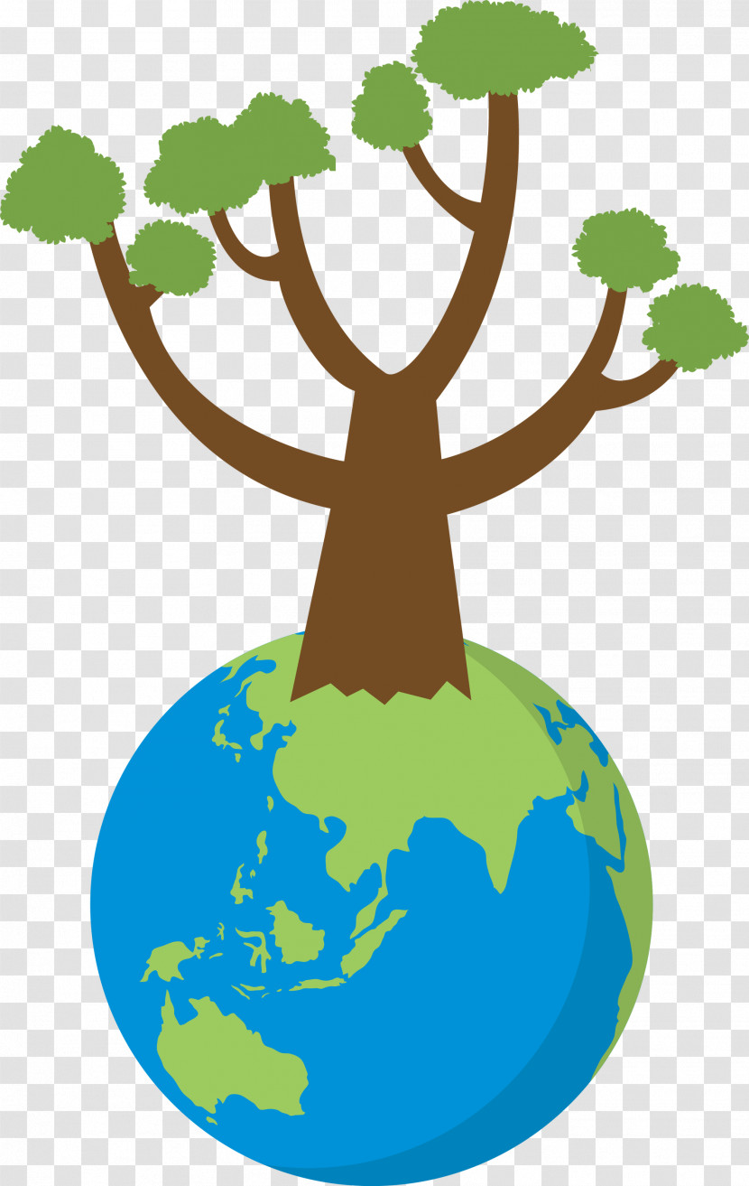 Earth Tree Go Green Transparent PNG