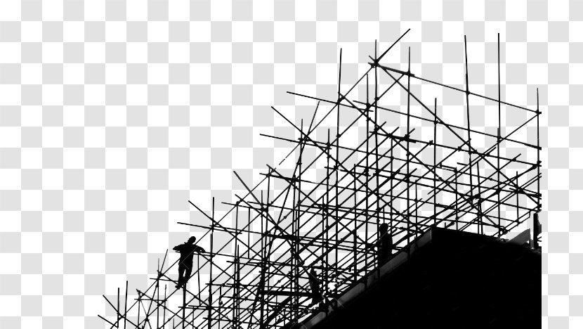 Scaffolding Architectural Engineering Facade Silhouette Building - Project Transparent PNG