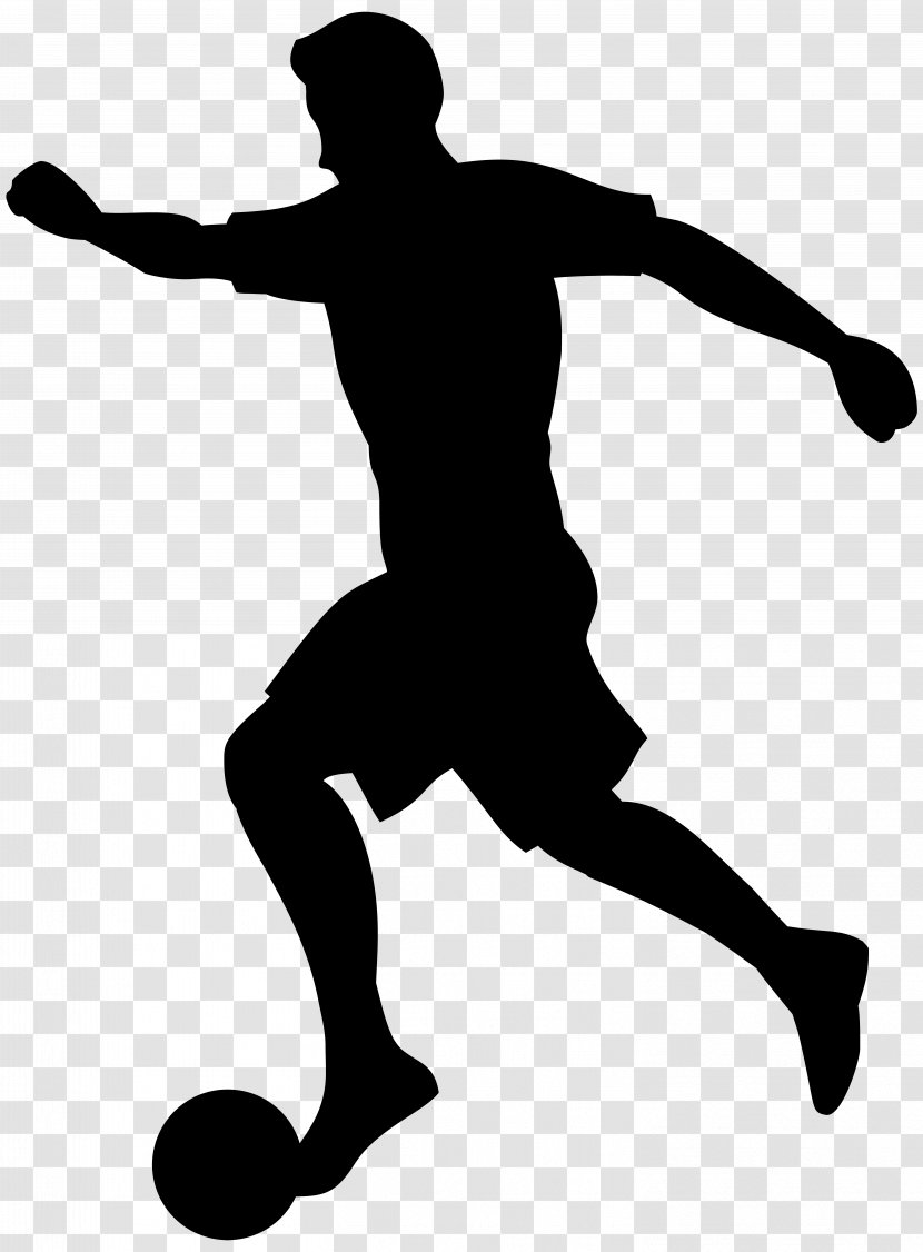 Shoe Black And White Knee Human Behavior Recreation - Male - Footballer Silhouette Transparent Clip Art Image Transparent PNG