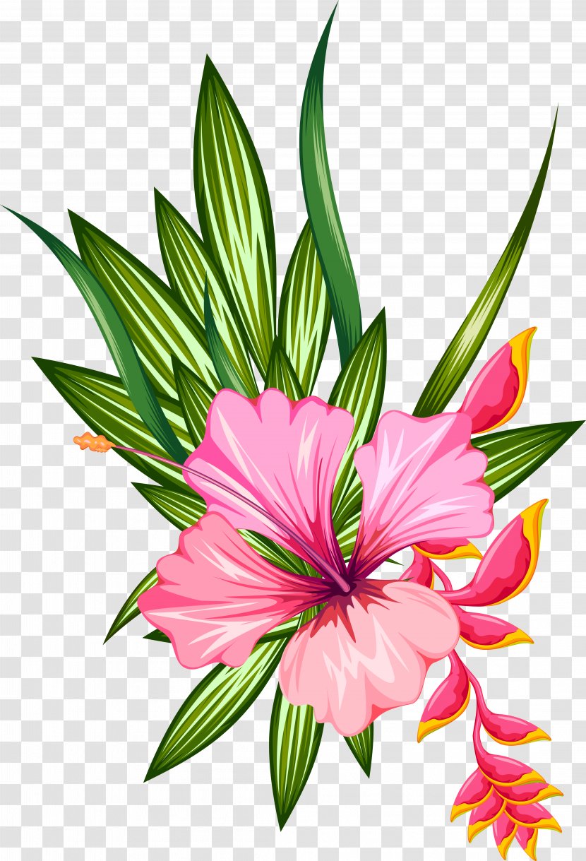 Floral Design Flower Clip Art - Leaf - Pink Flowers Transparent PNG