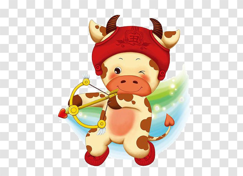 Cattle Drawing Cartoon Animation - Frame - Cow Cupid Transparent PNG