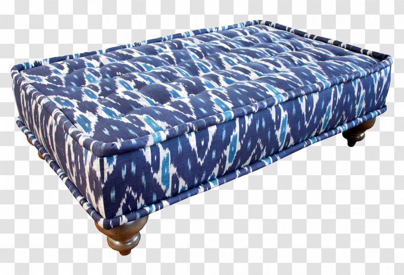 Bed Frame - Couch - Dark Blue Pattern End Stool Transparent PNG