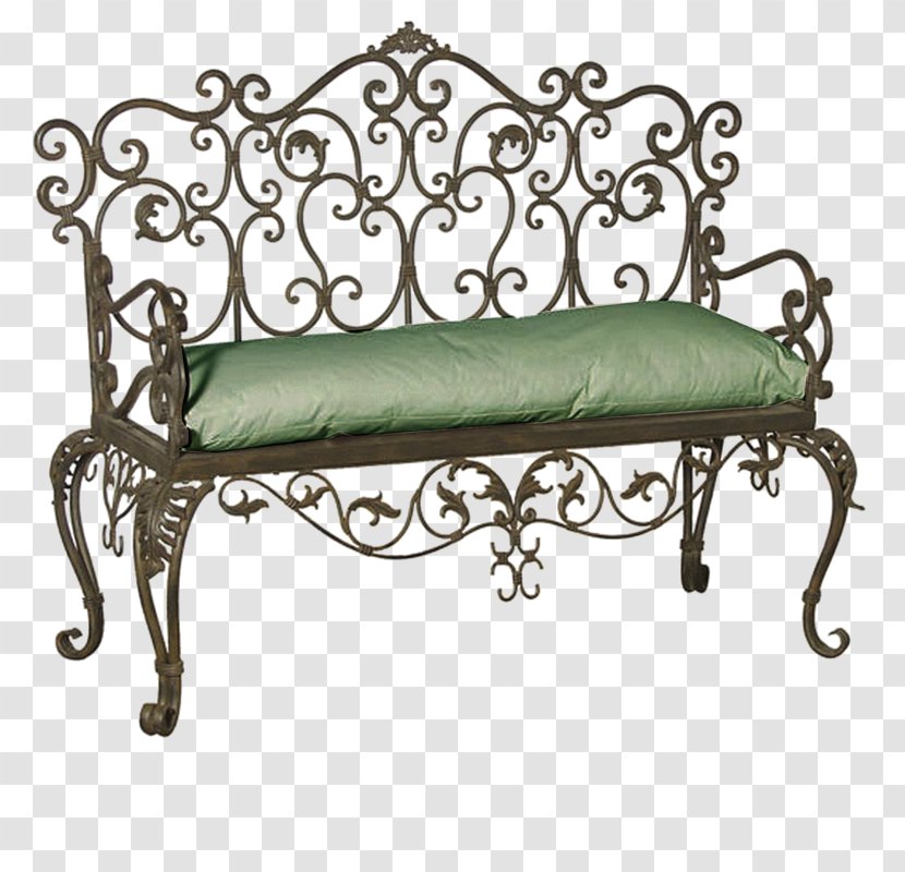 Bench Wrought Iron Garden Furniture Chair Transparent PNG