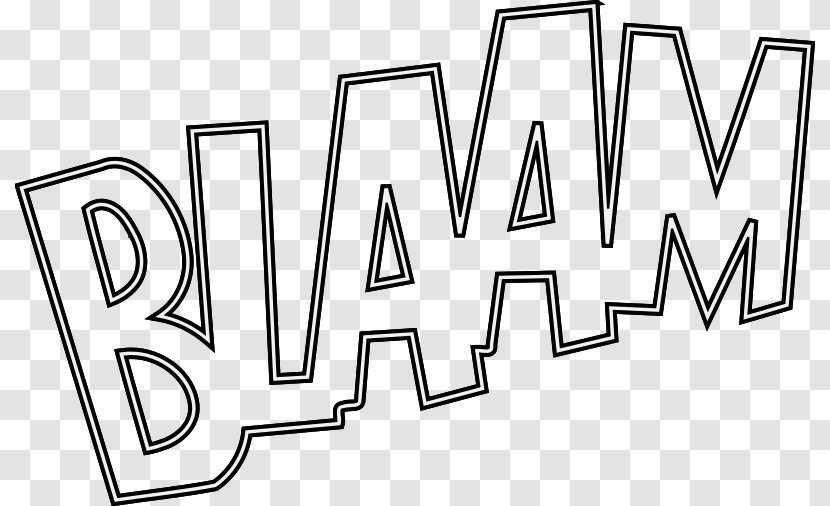 Onomatopoeia Clip Art - Black And White Transparent PNG