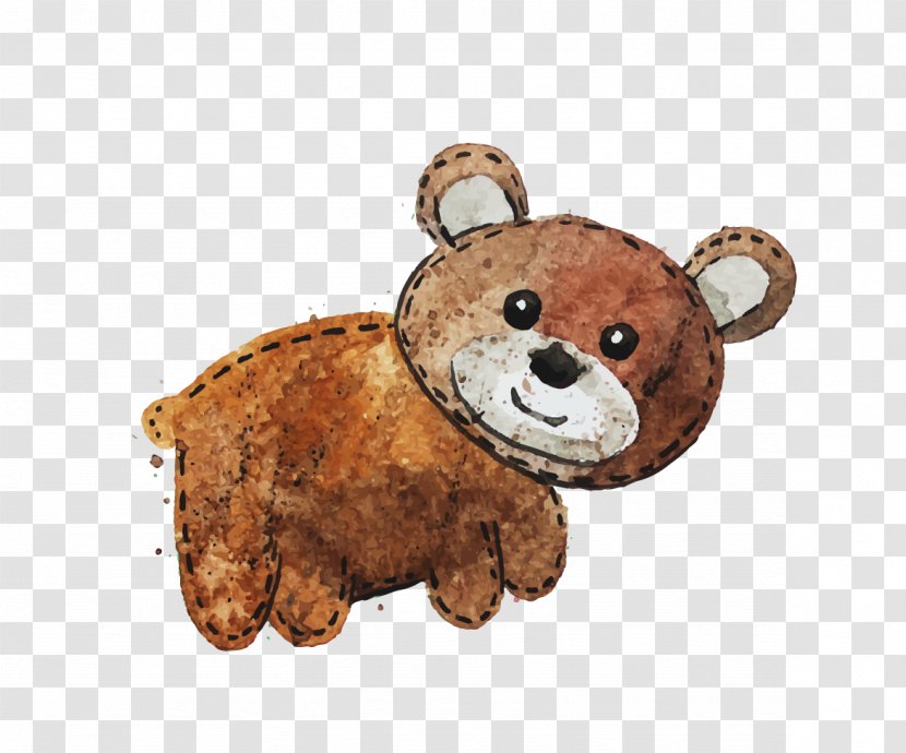 Bear Koala Watercolor Painting - Silhouette - Gouache Toys Transparent PNG
