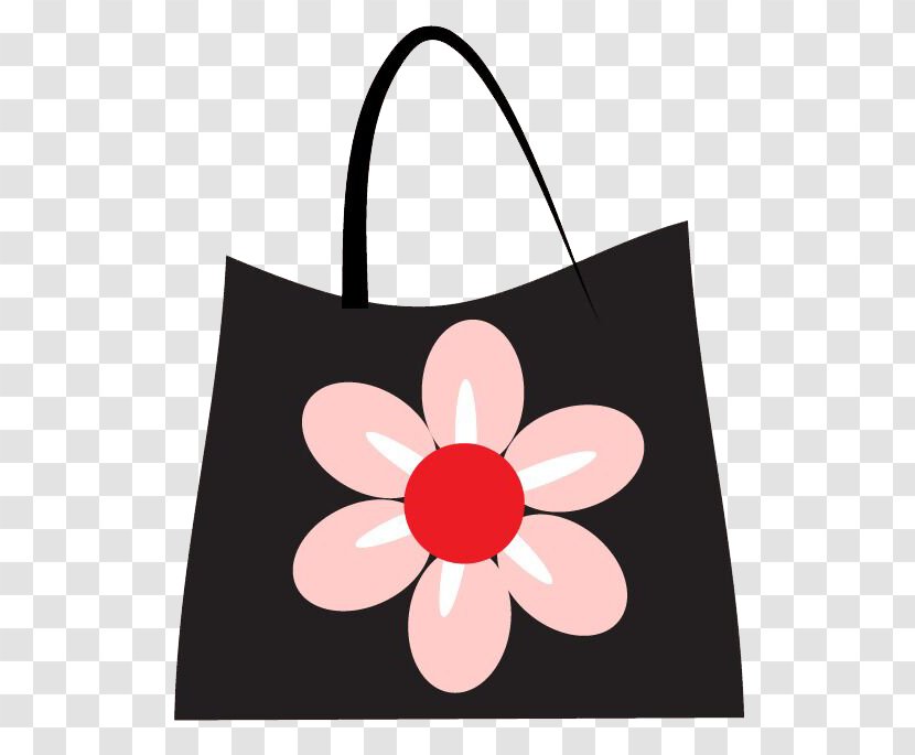 Shopping Bag Clip Art - Red - Black Transparent PNG