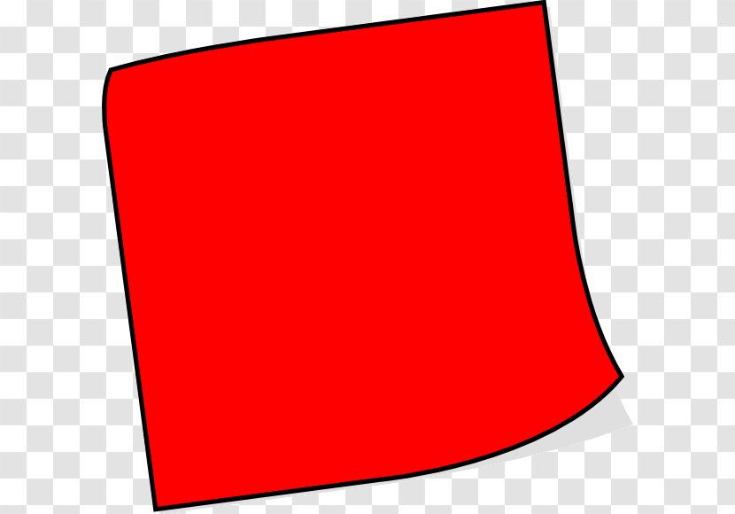 Post It Note - Postit - Rectangle Red Flag Transparent PNG