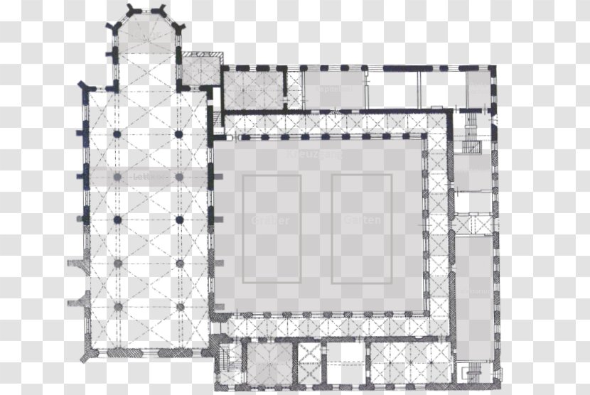 Monastery Architecture Kieler Kloster Floor Plan Cloister - Rectangle Transparent PNG