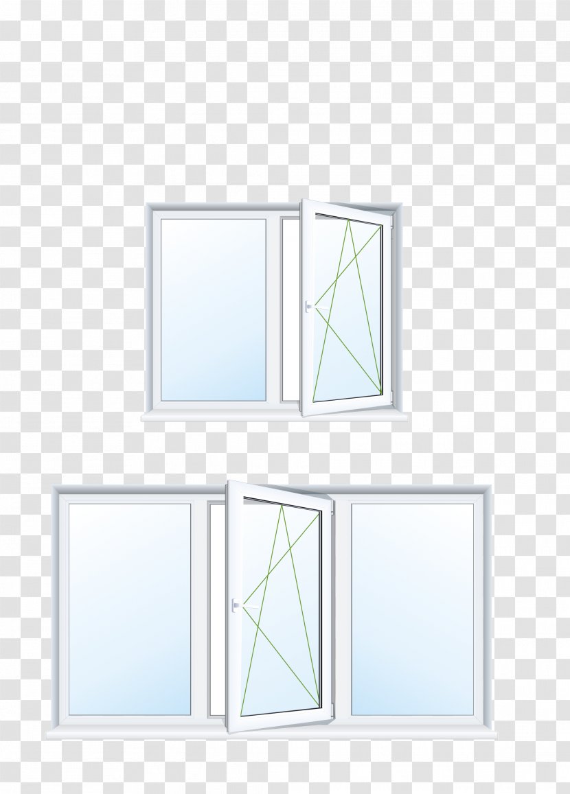 Picture Frame Daylighting Pattern - Vector Light-colored Windows Open Transparent PNG