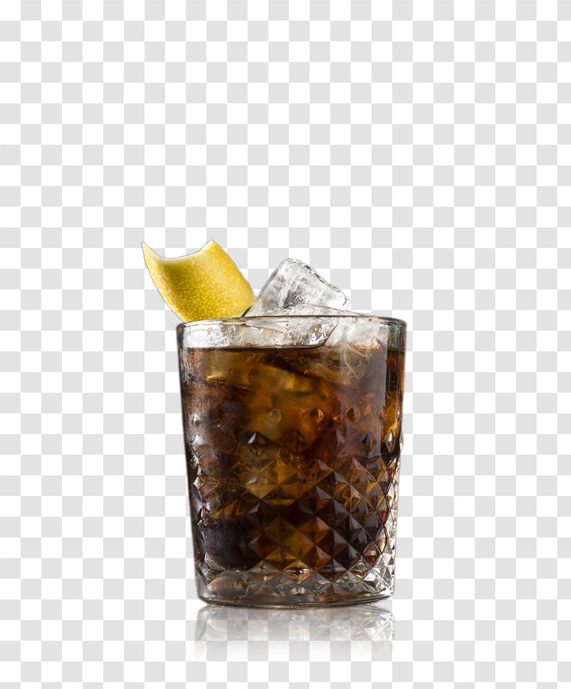 Rum And Coke Old Fashioned Glass Black Russian Cocktail - Ice Transparent PNG