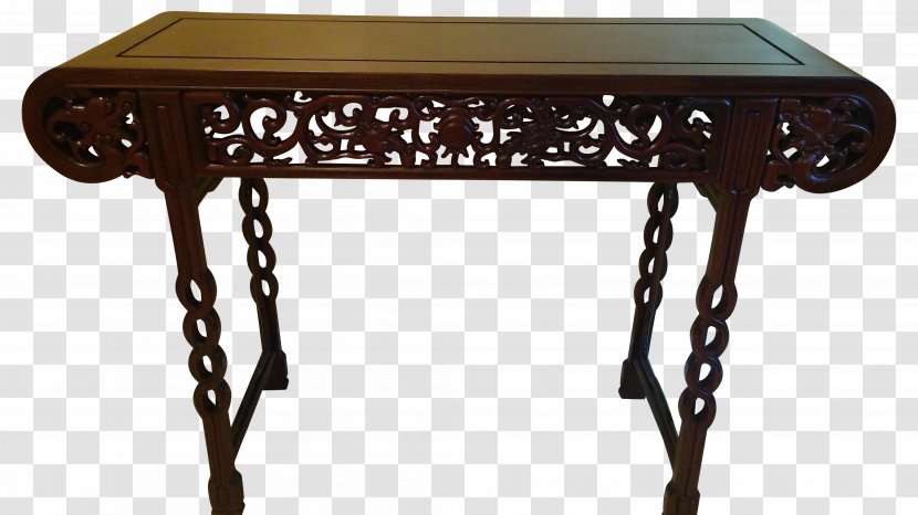 Table Antique Wood Carving Altar Chinese Furniture Transparent PNG