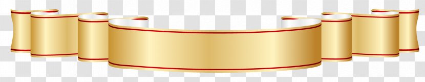 Gold Banner Ribbon Clip Art - Golden Cliparts Transparent PNG