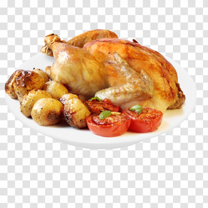 Roast Chicken Barbecue Meat Roasting - Capon - HD Delicious Fried Poster Transparent PNG