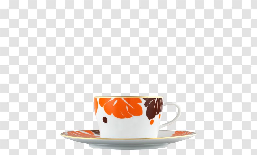Coffee Cup Porcelain Saucer Feines Knochenporzellan Kop - Dishware - Orange Transparent PNG