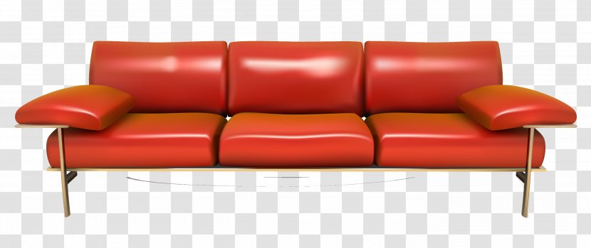 Table Couch Sofa Bed Furniture - Comfort - Beautiful Red Picture Material Transparent PNG