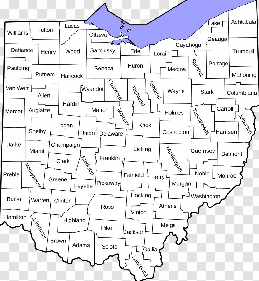 Muskingum County, Ohio Jefferson Greene Butler Cuyahoga - United States - Map Transparent PNG