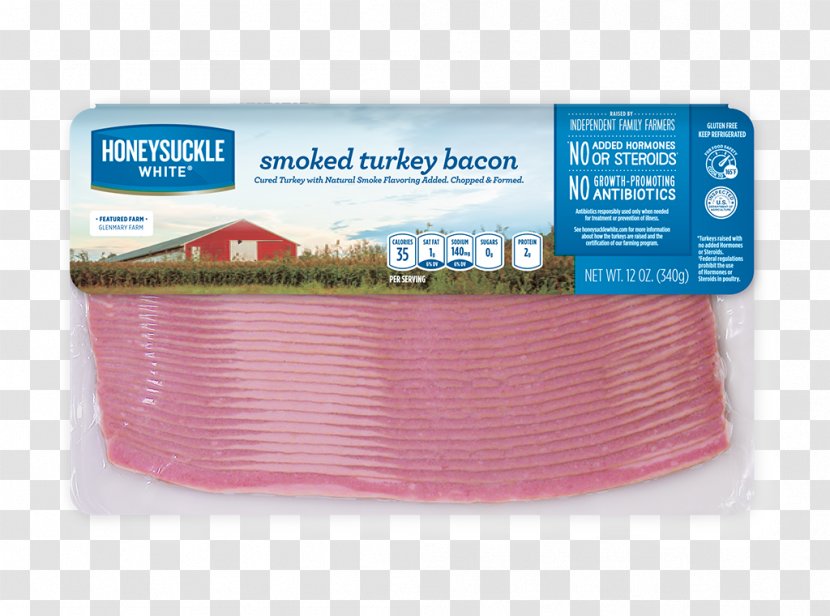Turkey Bacon Hot Dog Breakfast Meat - Magenta Transparent PNG