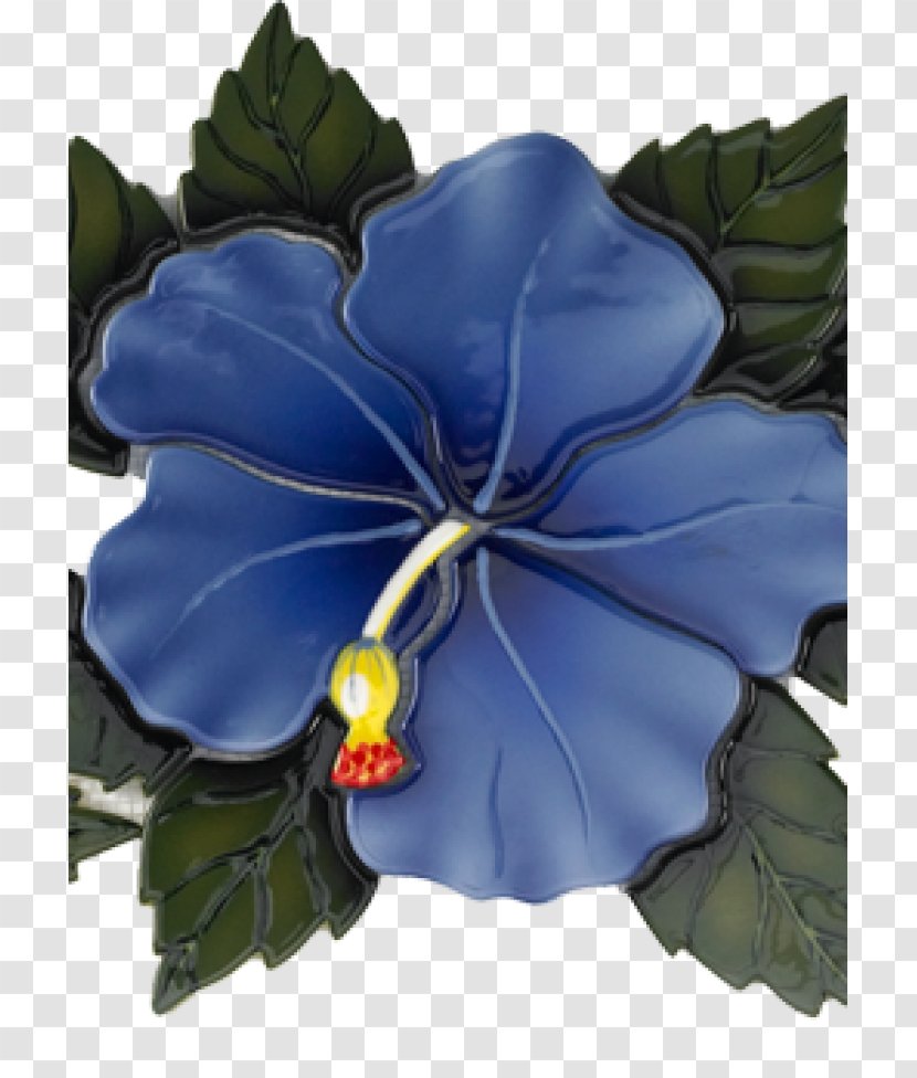 Rosemallows Mosaic Ceramic Blue Hibiscus Flower - Swimming Pool - Tiles Transparent PNG