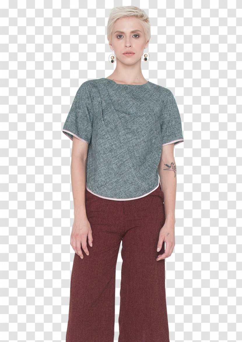 T-shirt Sleeve Tuck Blouse Piping - Temperature Transparent PNG